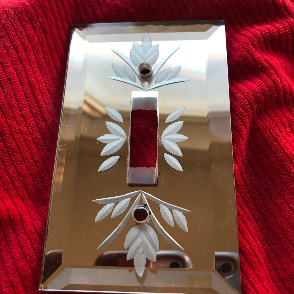 Venetian mirror switch plate cover